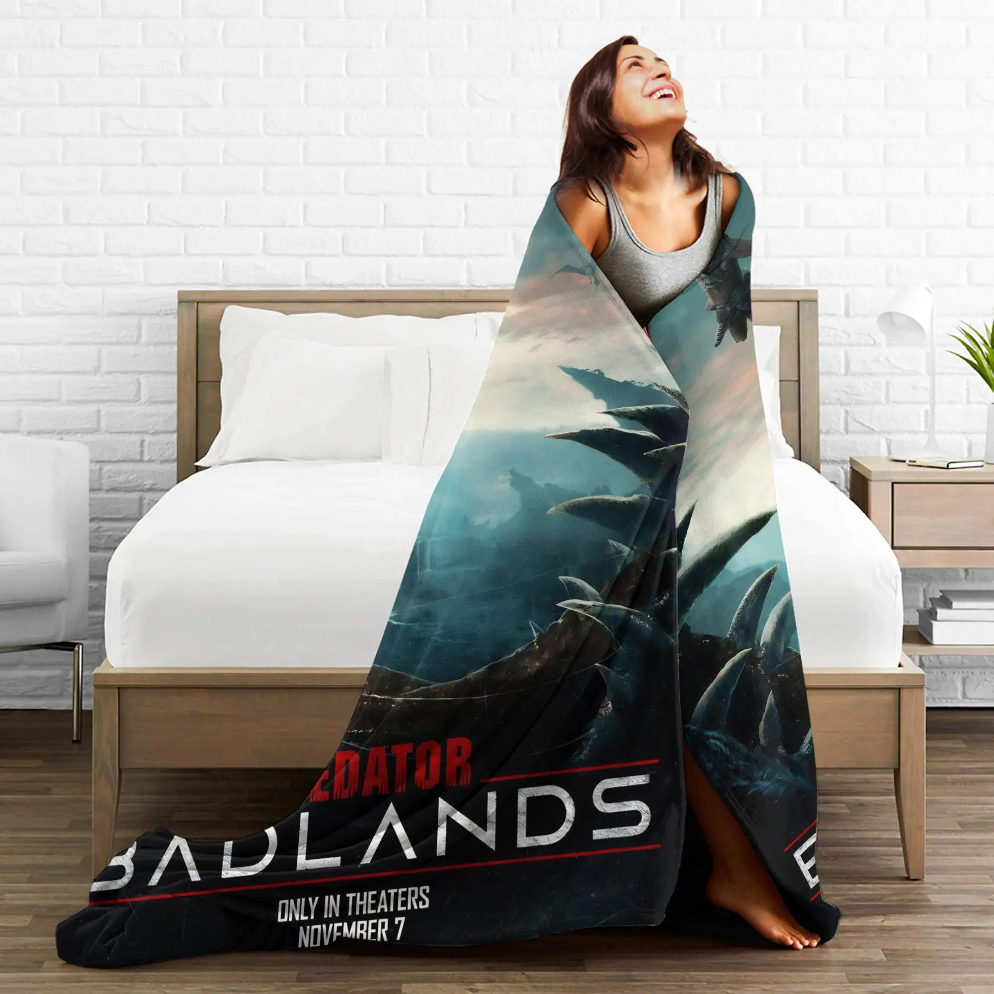 المفترس Badlands 2025 أفلام بطانية السفر مكتب الفانيلا رمي بطانية للمنزل ديكور سوبر دافئ مخصص المفرش هدية فكرة