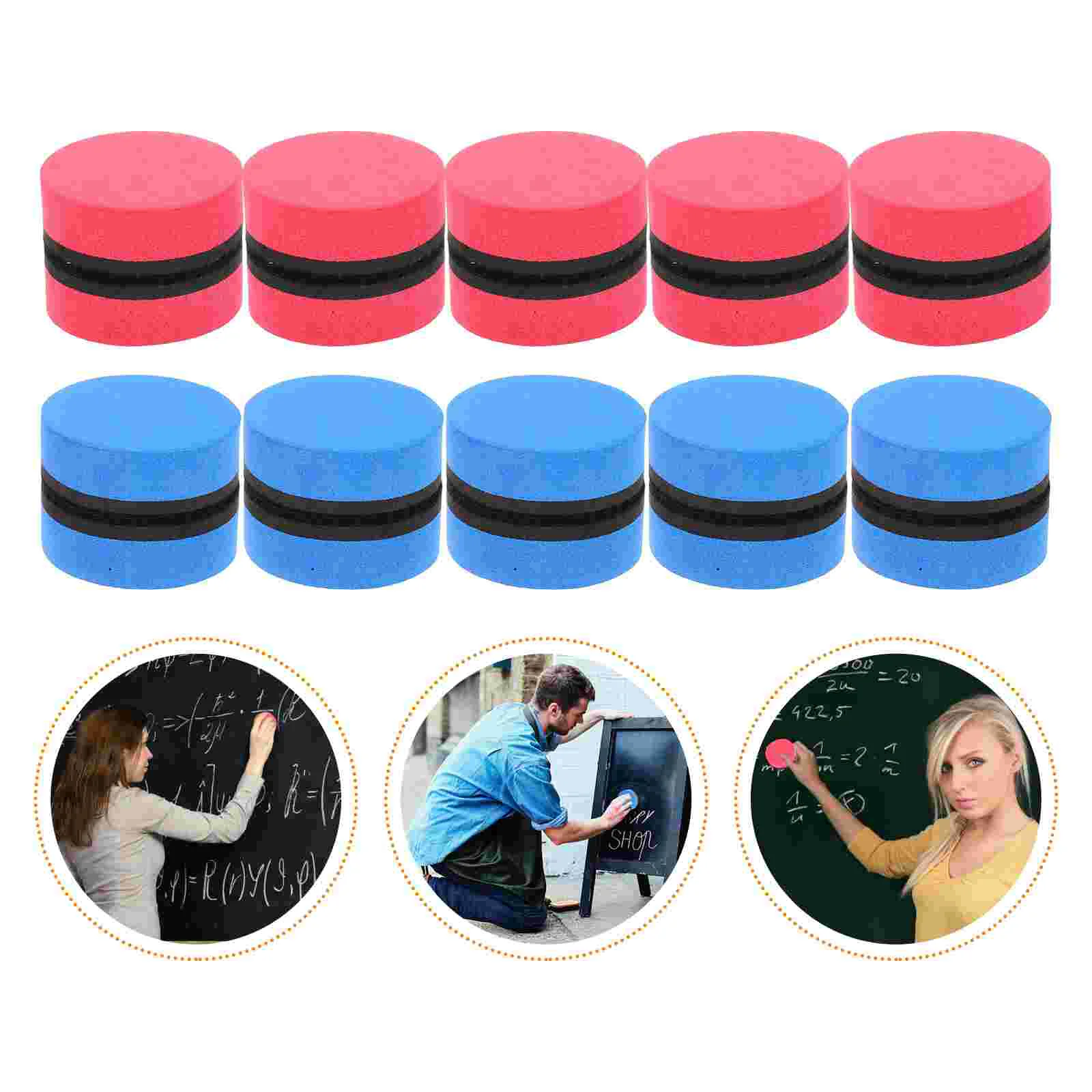 20 Pcs Whiteboard Eraser Magnetic School Blackboard Mini Chalkboard Boards for Kids Glass Child