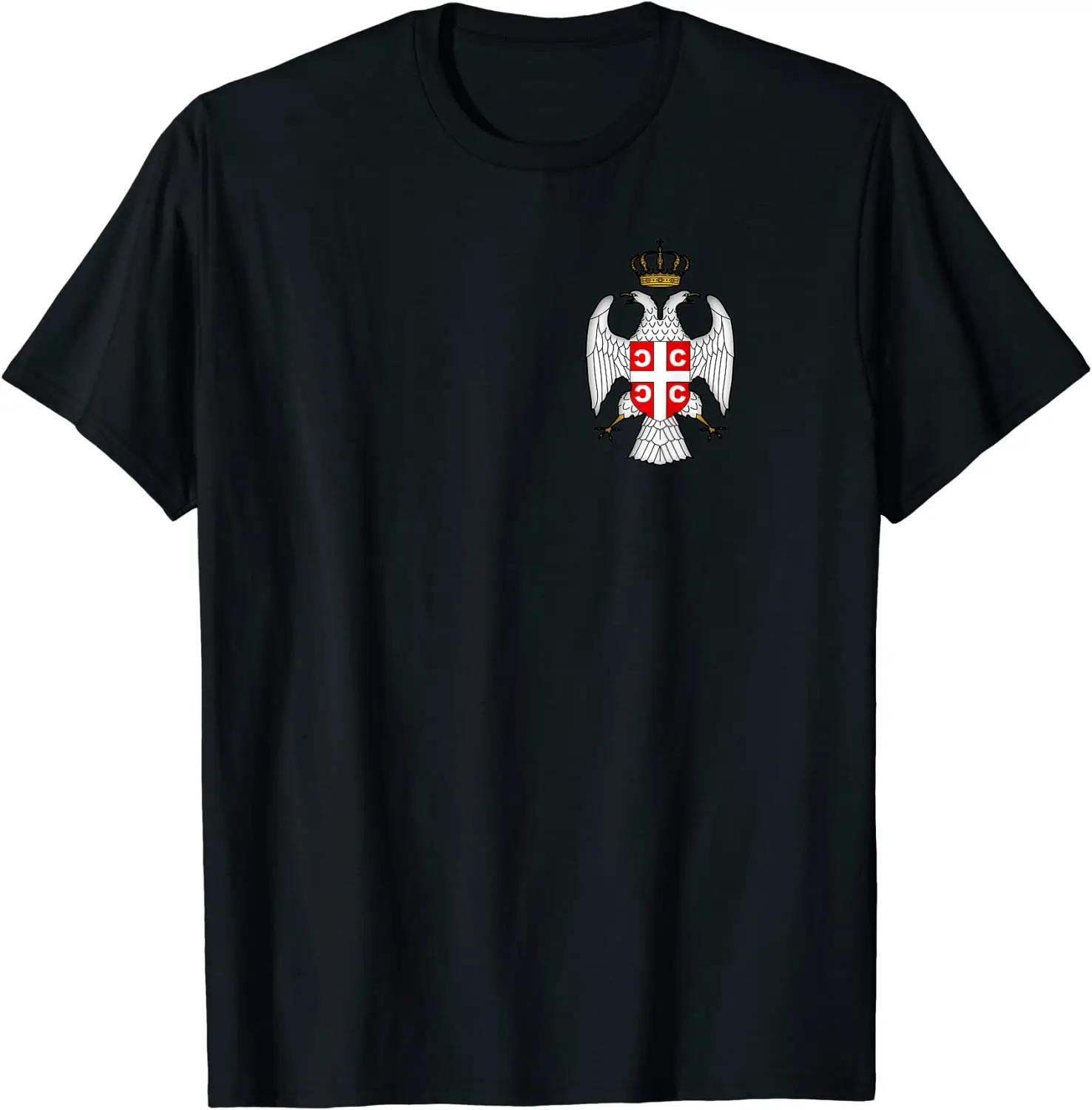 Serbian Double Headed Eagle Coat of Arms Men T-Shirt Short Sleeve Casual 100% Cotton O-Neck Summer Harajuku T Shirt