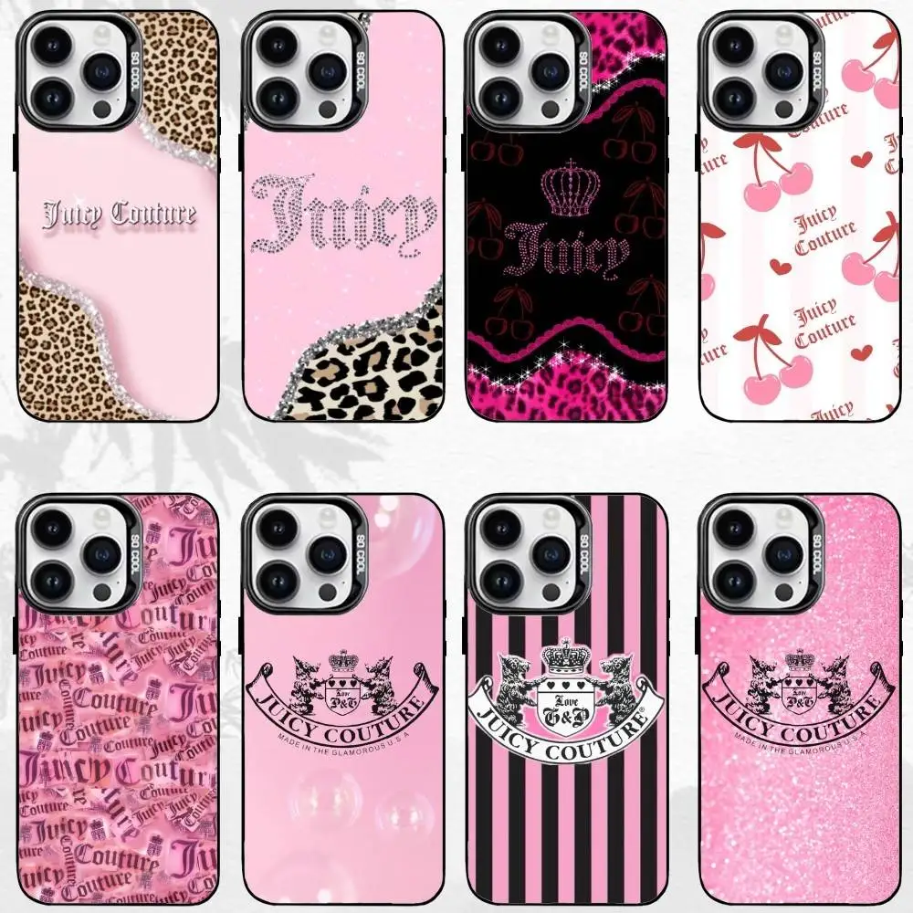 

J-Juicy Couture-S Phone Case For iPhone17,16,15,14,13,12,11 Plus,Pro Max Black Matte Shockproof Cover