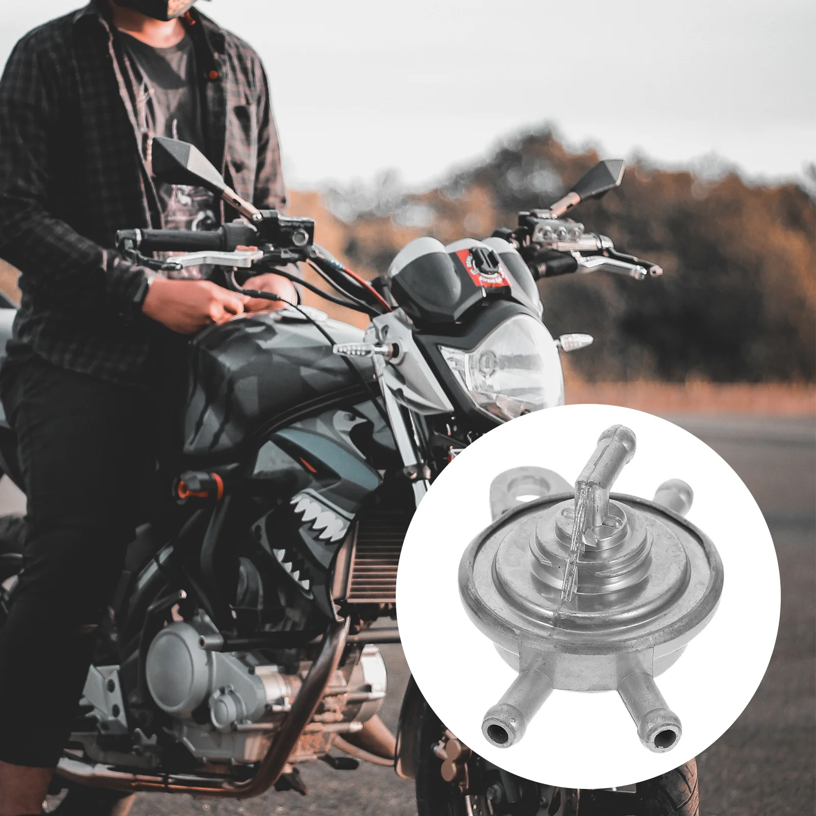 

Three Port Motorcycle Fuel Pump Valve Petcock Compatible with Chinese Atv Scooter Motorbike Fuel Line Replacement