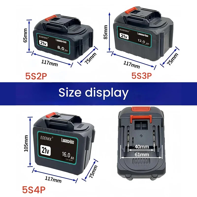 21V12Ah for Makita  Lithium-ion Rechargeable Power Tool 21V 8Ah Replacement Battery BL1860 BL1830 BL1850 BL1860B Makita Battery