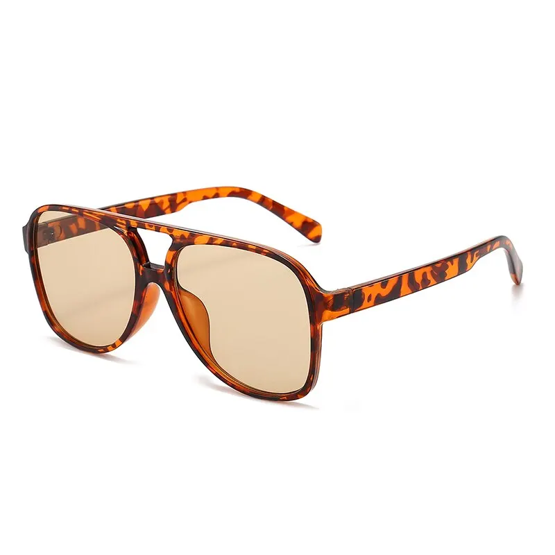 Vintage Oversized Sunglasses Women Retro Brand Big Frame Sun Glasses Female Black Yellow Ins Style Square Glasses Oculos De Sol image 5