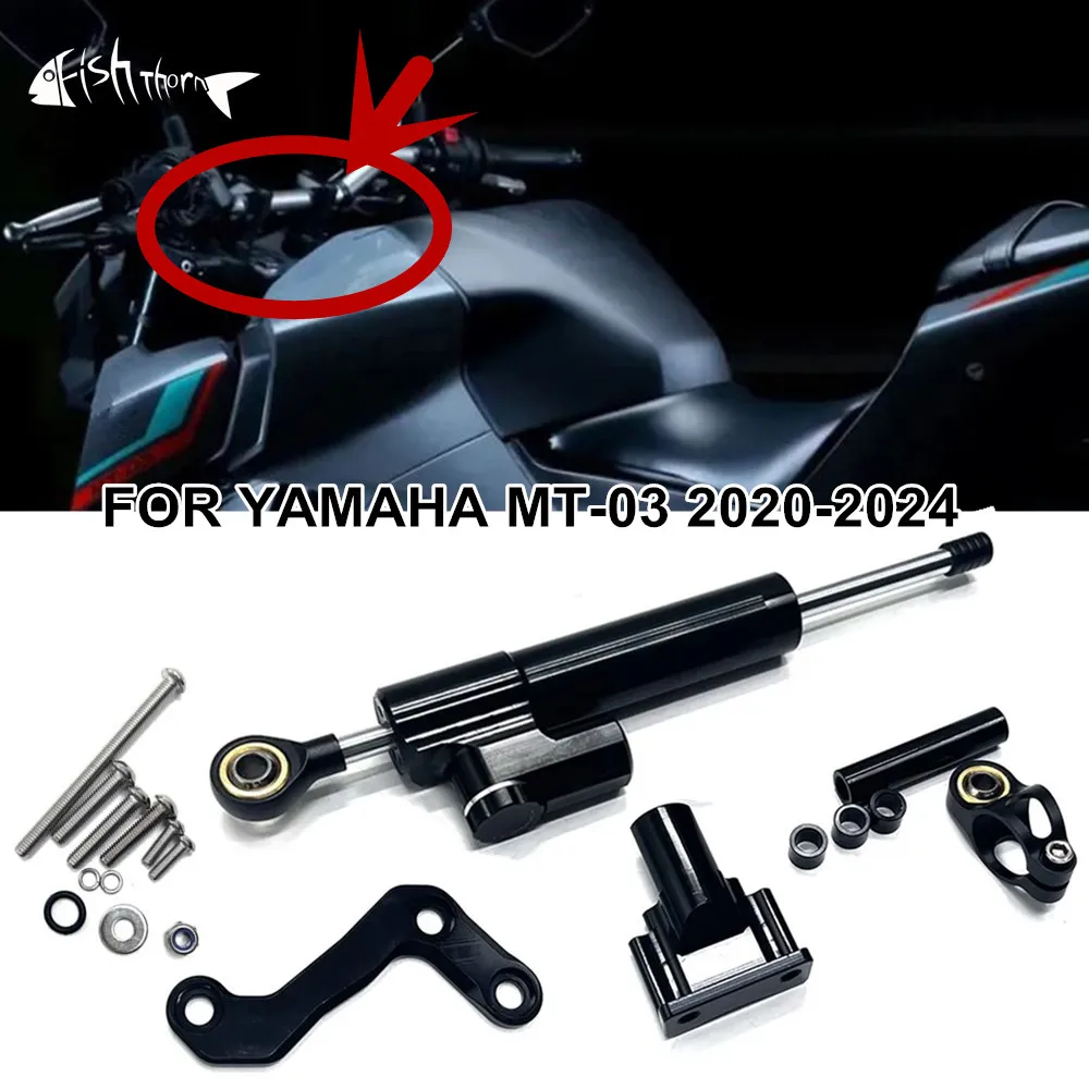 

For YAMAHA MT-03 MT03 2020-2024 Motorbike Steering Damper Stabilizer Linear Steering Reverse Safety Damper Kit Adjustable