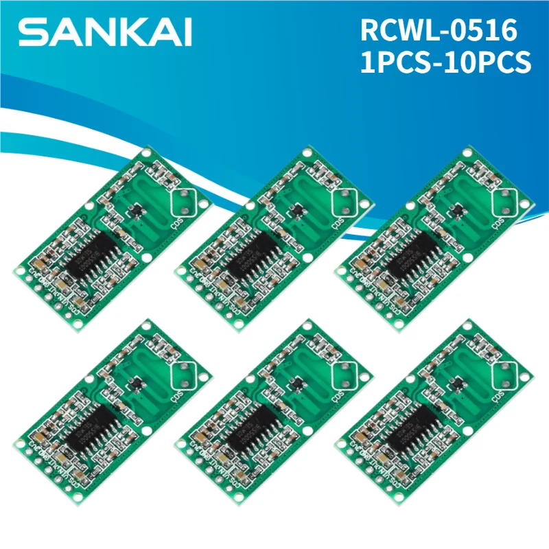 1-10pcs RCWL-0516 Micro Wave Radar Sensor Switch Board RCWL 0516 Microwave Human Body Induction Intelligent Module Output 3.3V