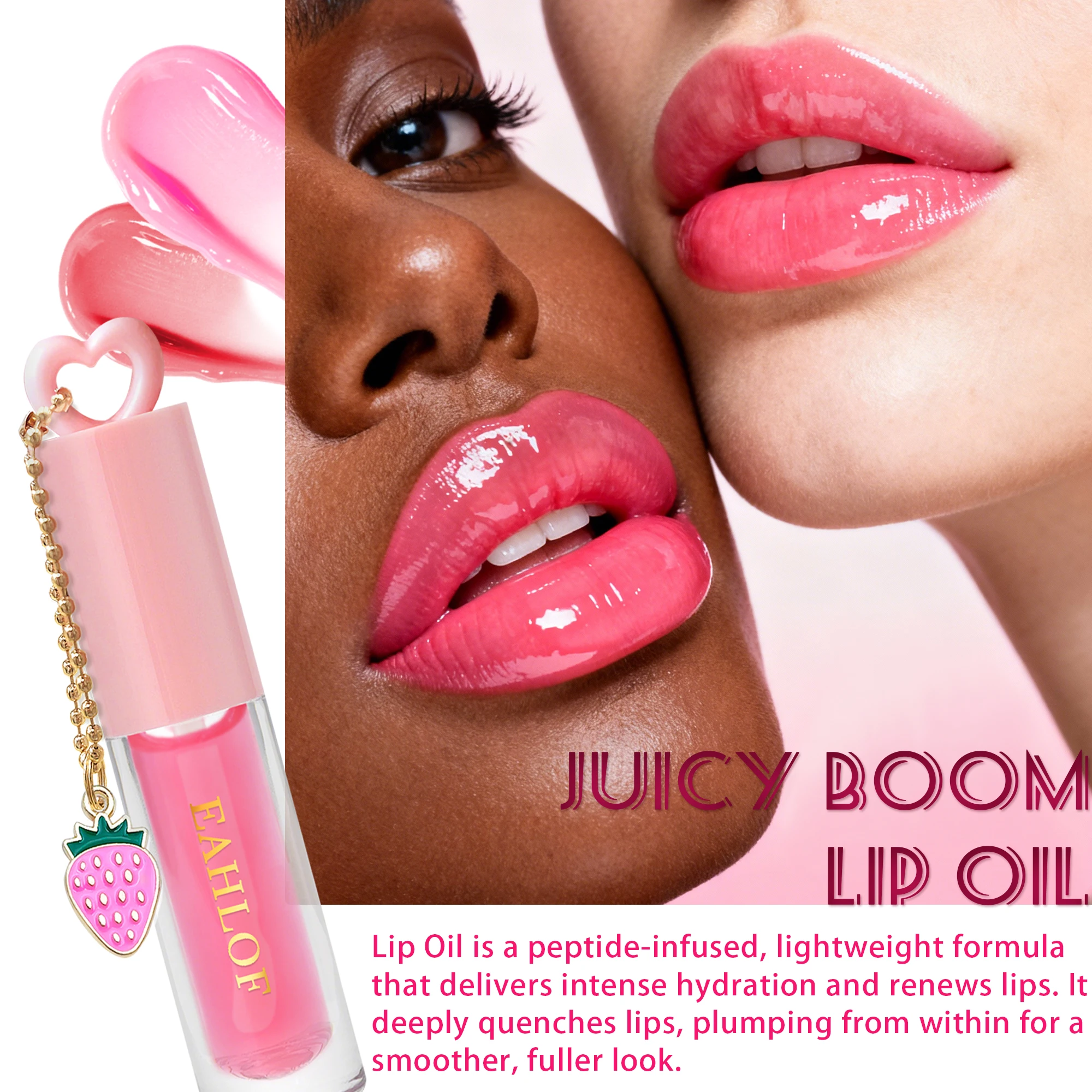 Set per la cura delle labbra da 3 pezzi/Maschera per labbra/Olio/Scrub, Colorato, per linee e imperfezioni delle labbra, idratante e lucida, cosmetici per la cura delle labbra