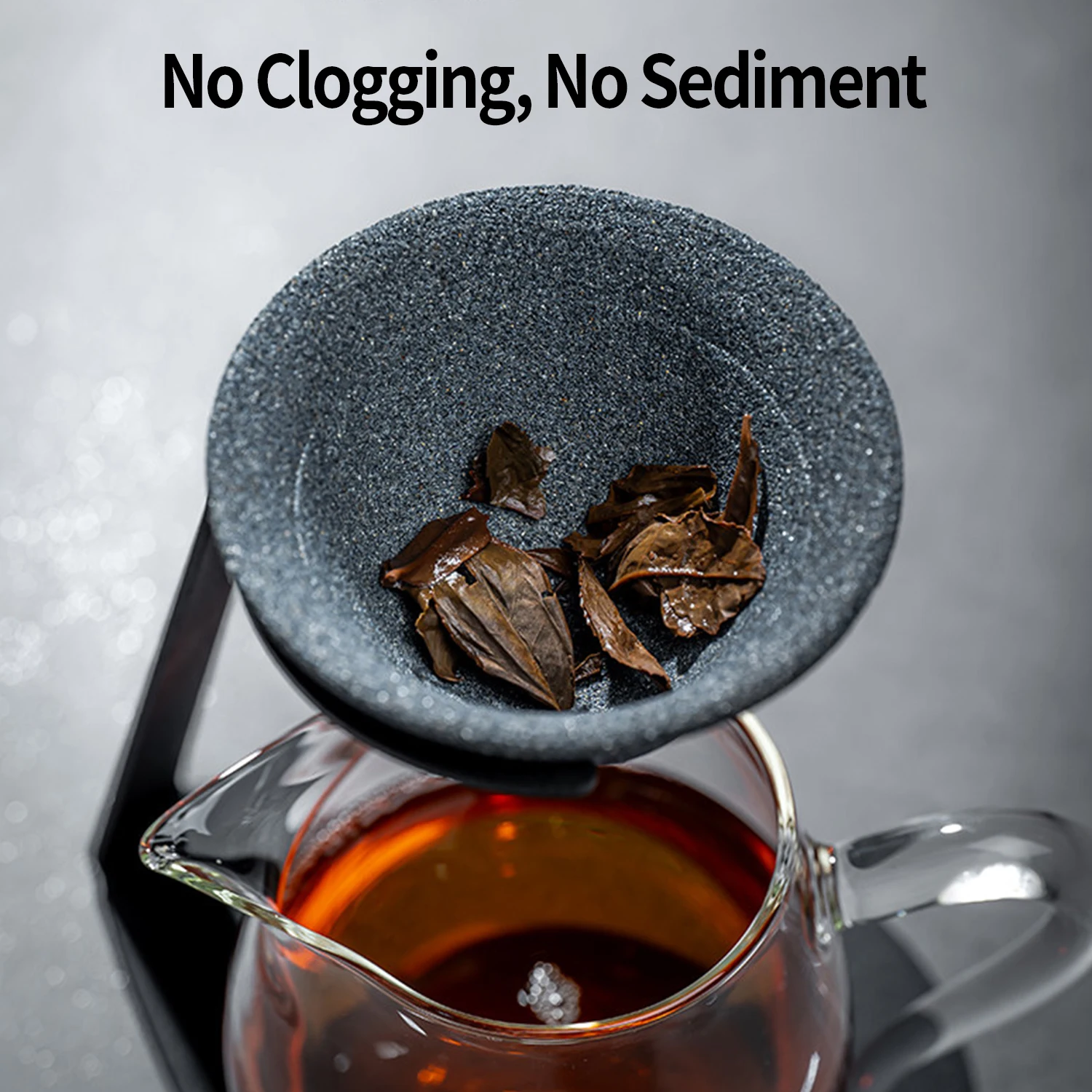 OANKR Ceramic Tea Strainer with Metal Stand 50μm Coffee Filter Cup Reusable Ceramic Filter for Brewing Tea & Coffee Home Tools