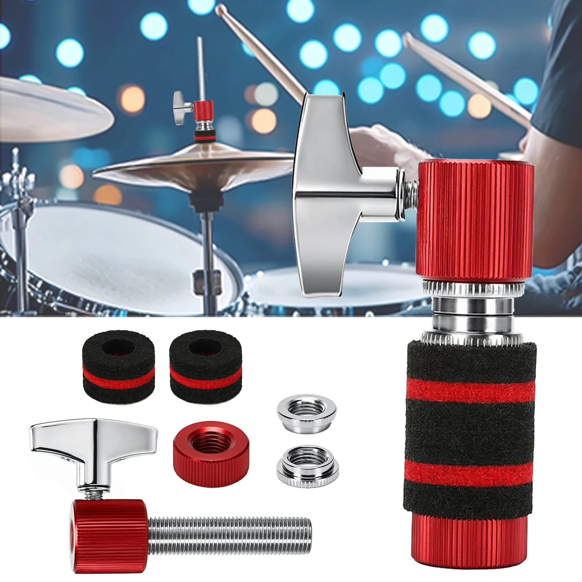 Miwayer 1 Piece Hi-Hat Clutch for Drum Stand – Precision Fit, 6-8mm Rod, No Plastic, Secure Locking, , for Drum Kits