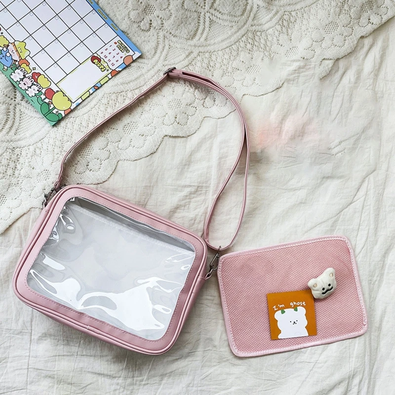 

Women Sweet Bags Japanese Crossbody Shoulder Bag Clear PVC Purse