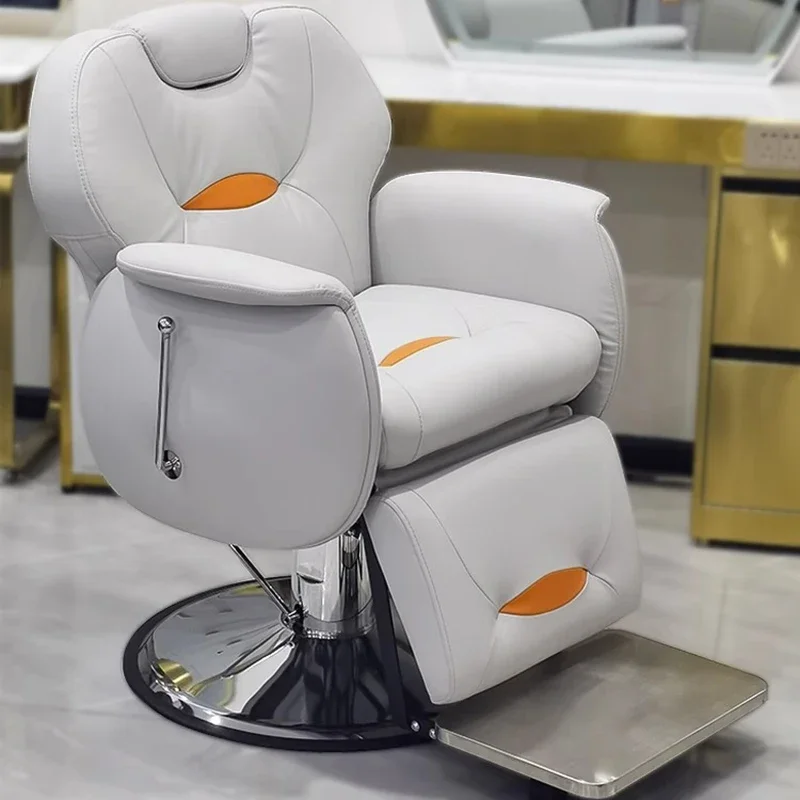 

Swivel Chair Pink Barber Brow Hairdresser Toilet Professional Makeup Vintage Barbing Salon Chairs Spa Pedicure Cover Leather