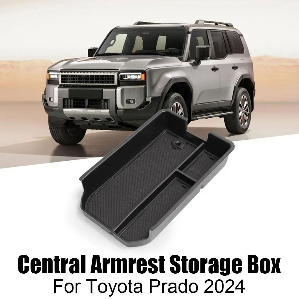 

For Toyota For Land Cruiser Prado 250 Central Control Storage Box Tray Compatible Armrest Hidden Drawer Storage Box Cup Hol K3U4