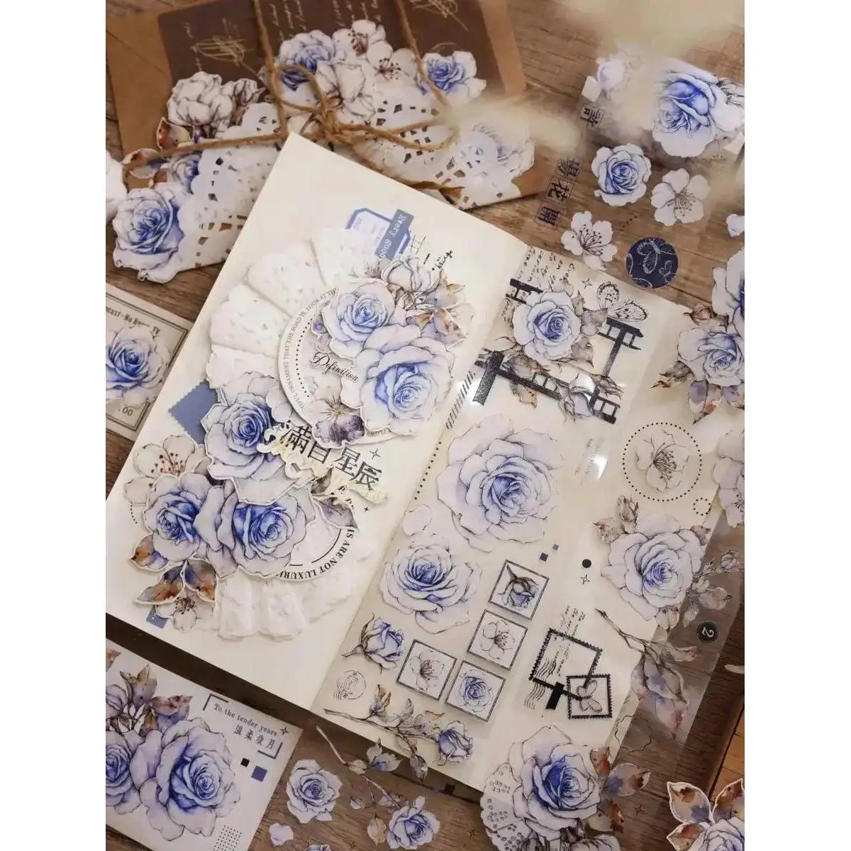 New 12 Deisigns Beautiful Flower Floral PET Washi Tape Journal Scrapbooking Decoration Xiao Bai Jia