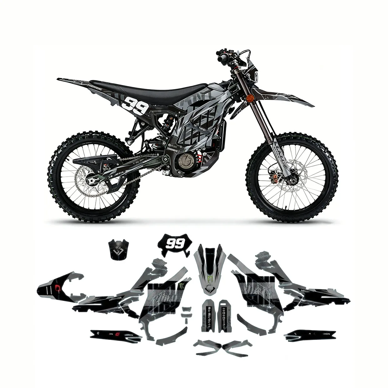 

Heavy Duty Graphics Decal Kit for 2022-2026 Ultra Bee Thickened Full Body Custom Racing Font Scratch-Resistant Sticker