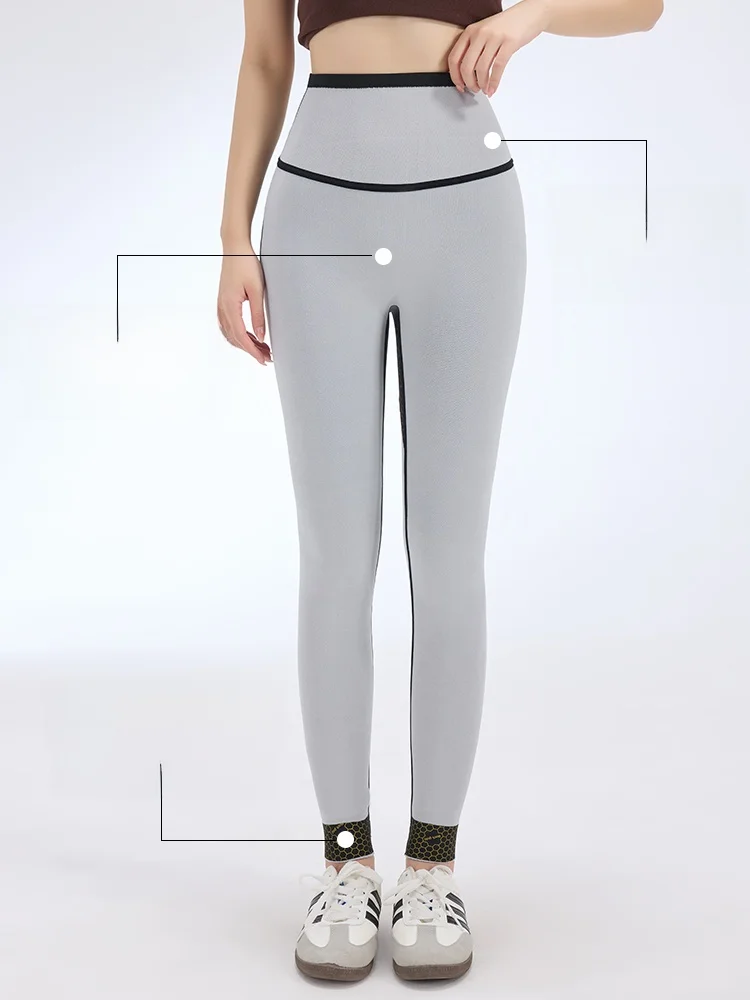 Pantalones de Yoga Thiened Fce de cintura alta, pantalones Boting de piel de arca, cálidos, no rizados, sin bolsa de caída, novedad de invierno