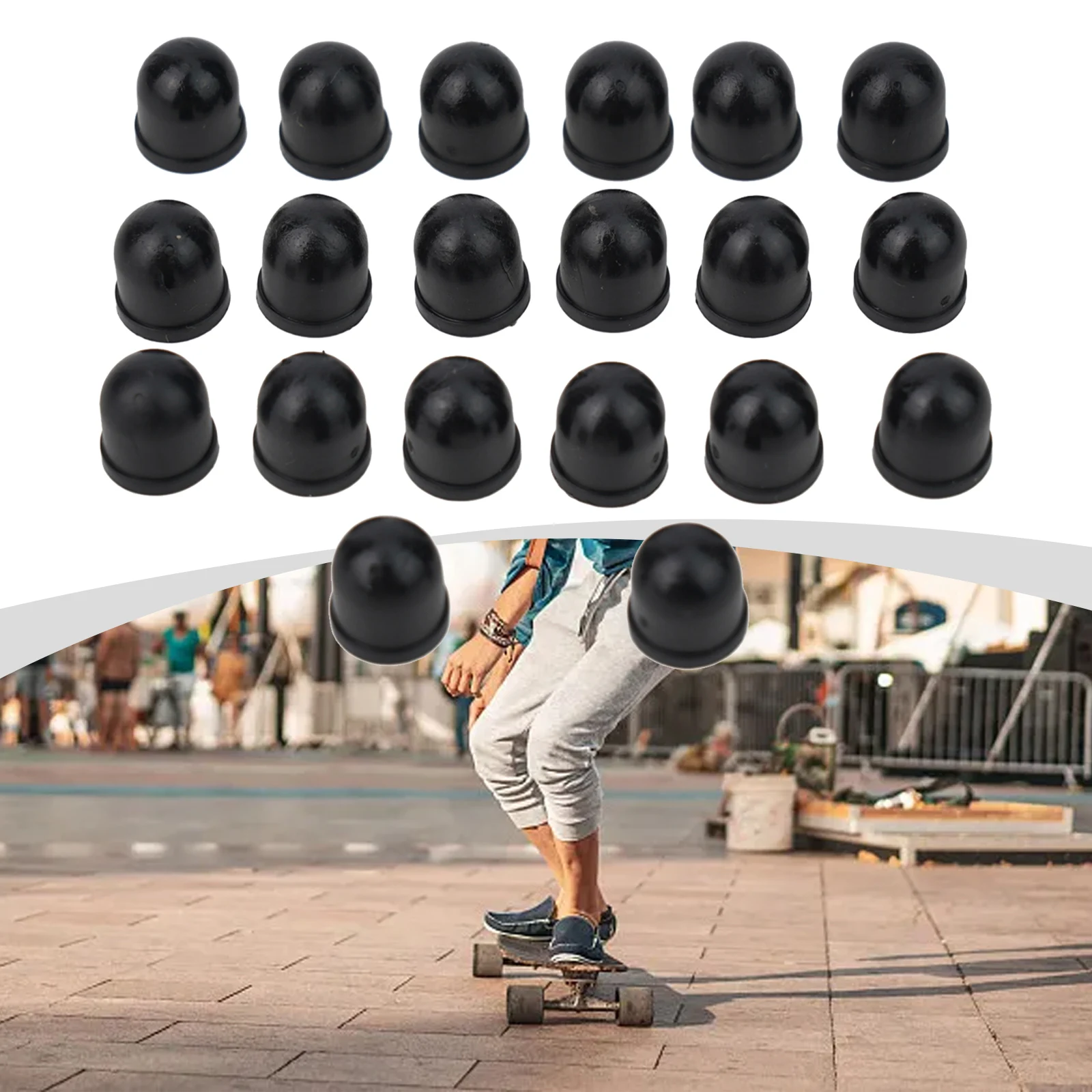 цена 20 Pcs Replacement Pivot Cups Skateboard Longboard Accessories Pivot Tube Vertex Rubber Bowl Mat Skateboard Accessories