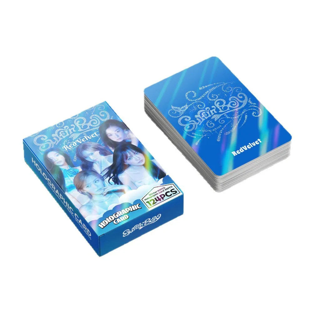 124Pcs/Set Idol Girl Group RED VELVET Summer Mini Album HD Printed Photo Card Irene SeulGi Wendy Joy Yeri Fan Collection Gift image 5