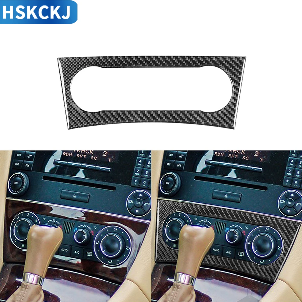 

For Mercedes-Benz C Class W203 2005-2007 Carbon Fiber Accessories Interior AC Control Panel Trim Sticker Modification