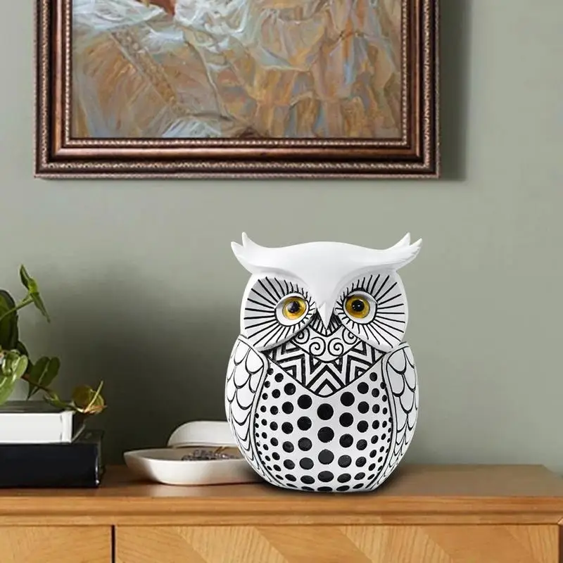 Owl Statue Figurine Owl Figurines Statue Resin Decor Decorative Table Showpiece Modern Bird Figurine Handmade Craft Statue