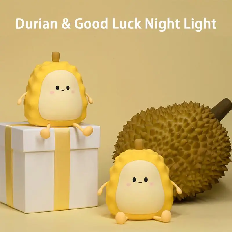 

LED Night Light Touch Sensor Cartoon Durian Nightlights Silicone Child Holiday Christmas Gift Bedside Lamp Bedroom Decor