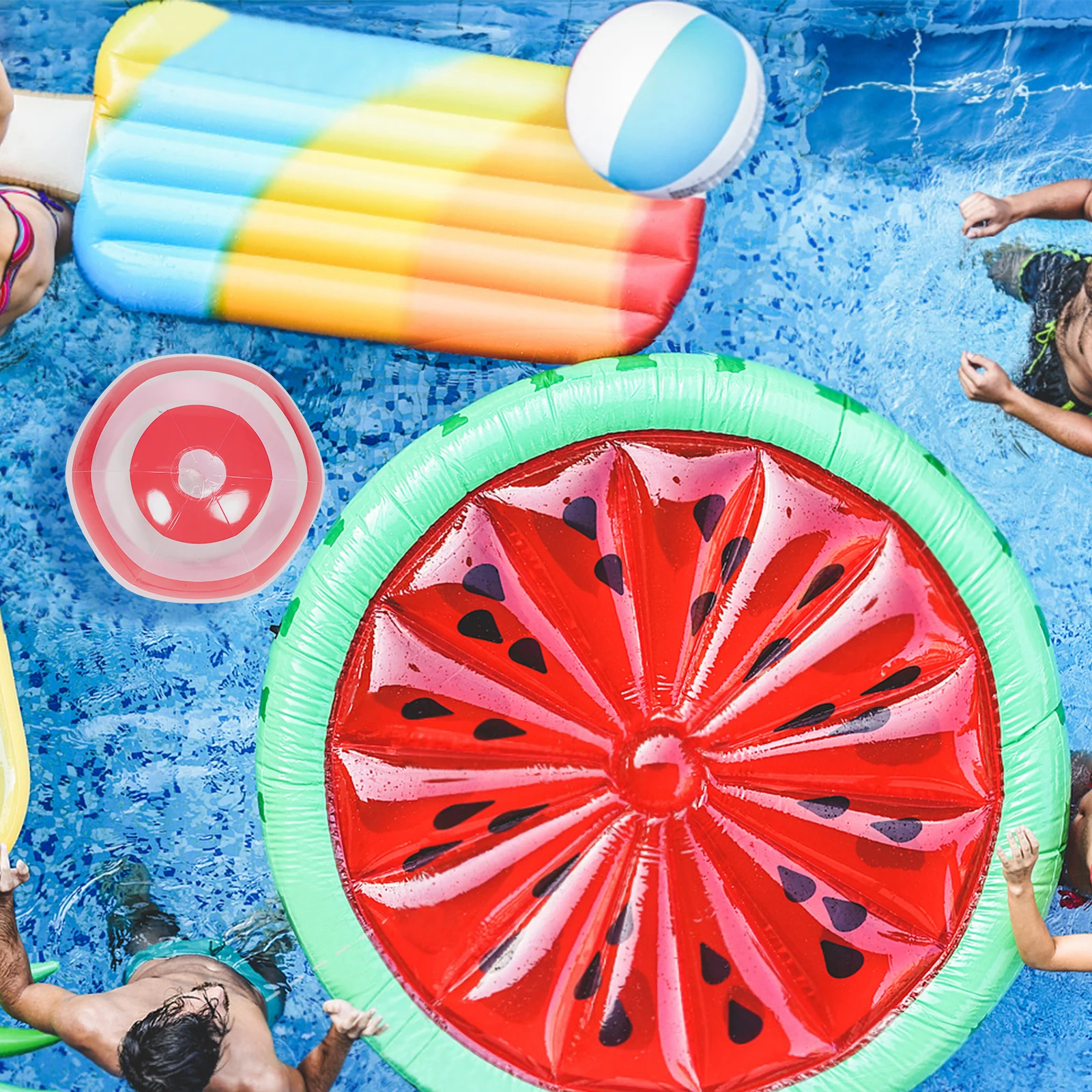 Clear Inflatable Beach Ball Vibrant Stripe Design For Summer Pool Party Outdoor Wedding Decoration Inflatable Disco Ball