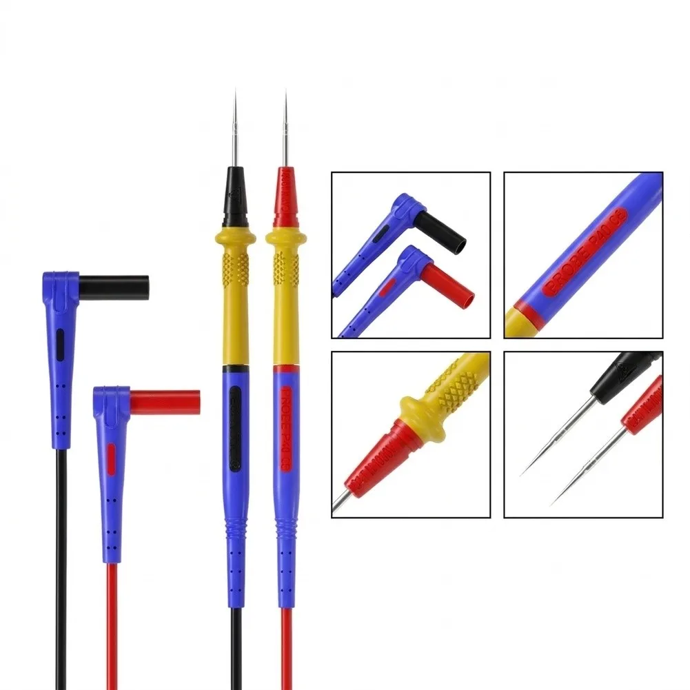 Stainless Steel Test Needle Measurement Leads Multimeter Probes Stainless Steel Needle 200 C Temperature Resistance