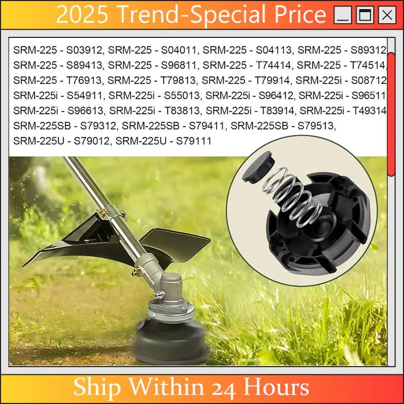 The New Speed Feed 400 Trimmer Head Cap And Spring Kit,For Echo SRM-225, SRM-230,Echo Weed Eater Parts X472000070, 2 Pack