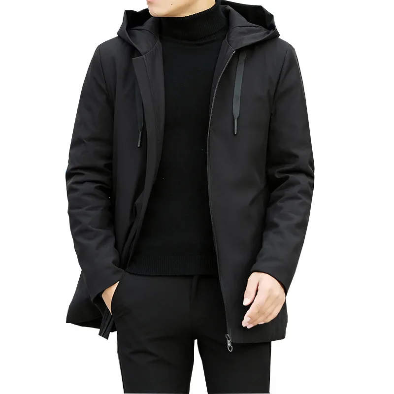 Männer Jacken Herbst Winter männer Graben Mantel Männer Casual Verdicken Warme Mit Kapuze Jacke Männlichen Windjacke Oberbekleidung Mann mantel 6XL