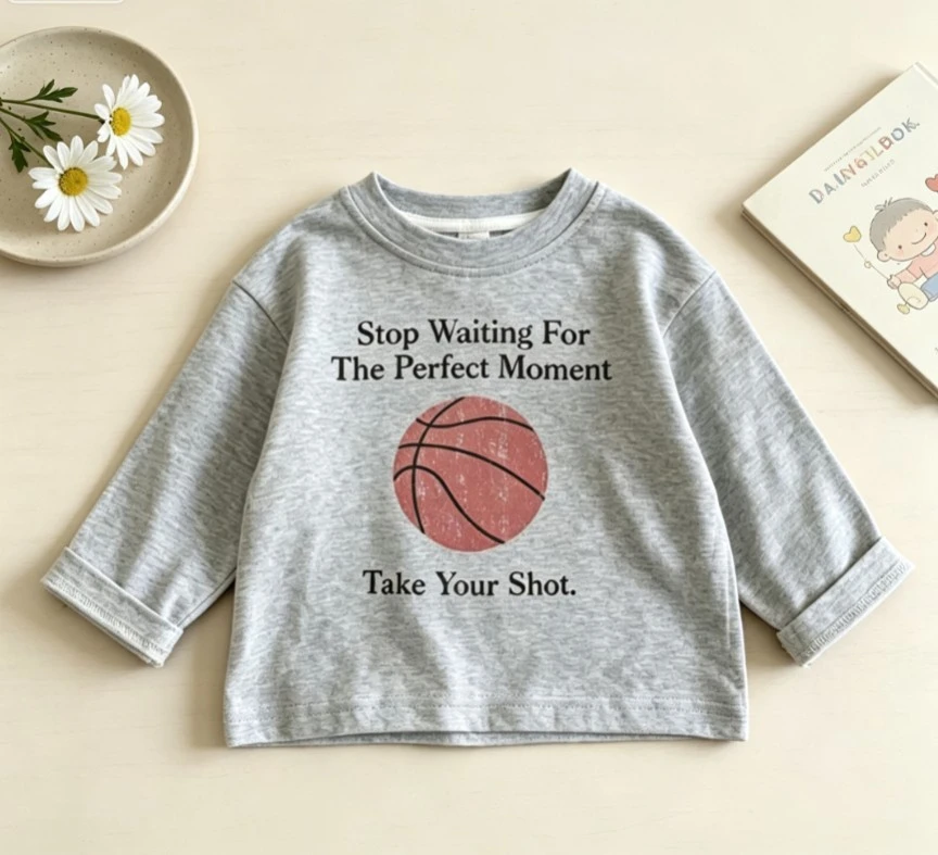 Soft Cotton Kids Sport Long Sleeve Crew Neck Tee Children Basketball Soccer Baseball Football Print Tees Children Daily Costume