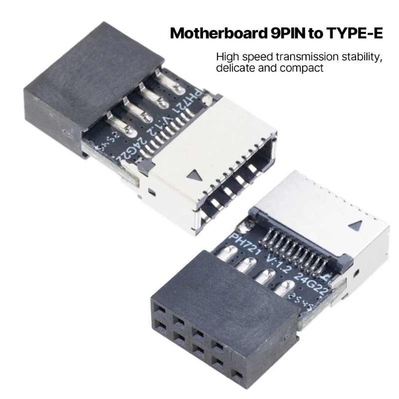 Mainboard USB2.0 9PIN To Type-C TypeE 20Pin Female Adapter Efficient And Sturdy High Speed