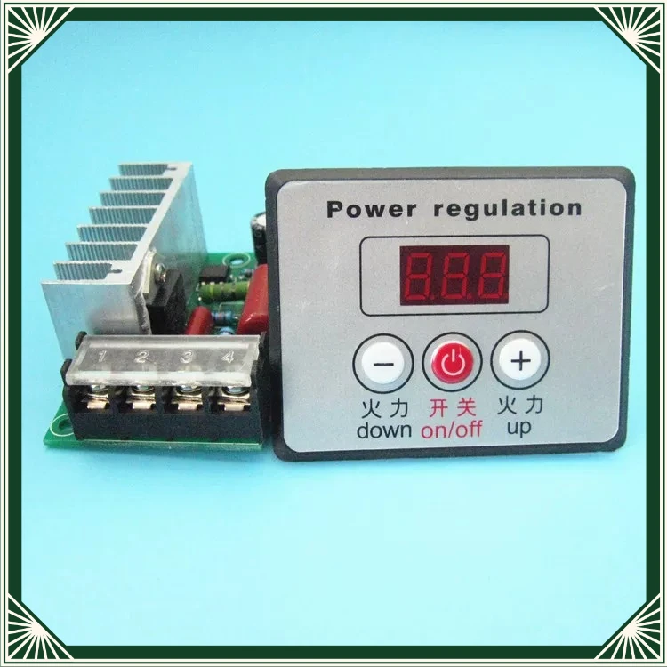4000W Digital SCR Voltage Regulator High Power Electronic Controller Dimming Speed Temperature Adjustment