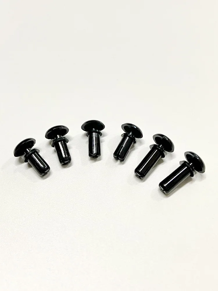 4mm Diameter Plastic Rivets Nylon Fasteners Black White Male/Female Buckle Clips Fixed Clips for DIY Crafts And Home Repair