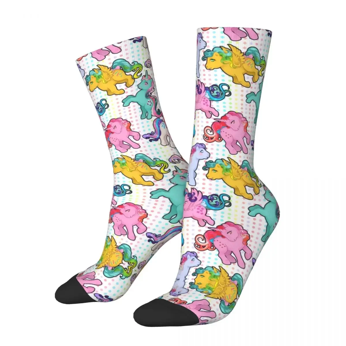 

Vintage Twinkle Eye G1 Ponies Men's compression Socks Unisex Harajuku Seamless Printed Novelty Crew Sock