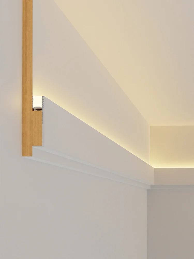 0,5 m / 1 m plafond aluminium profiel ingebed led harde strip lichtgevende lineaire decoratieve binnenverlichting kanaallampen - afbeelding 2