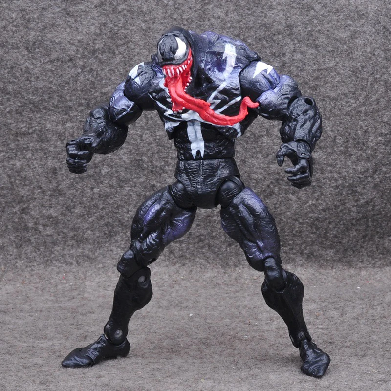 Marvel Comics Spider-Man Movie Villain Orange/Black Venom 1/12 Action Figure PVC Sculpture Series Collectible Model Kids Toys