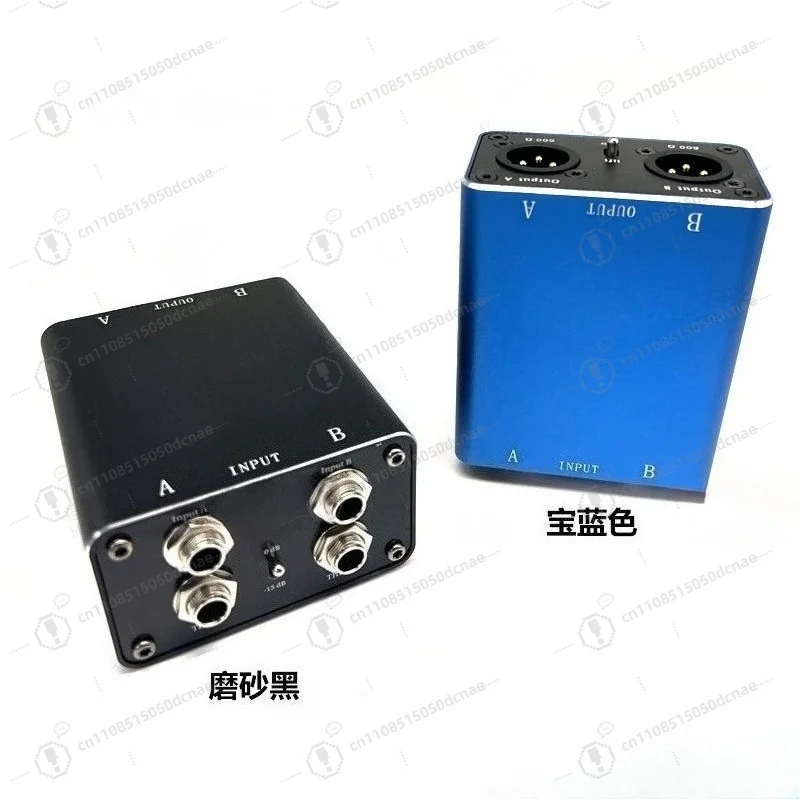2-Channel Passive DI Box, Dual Direct Box for Guitar Bass to Mixer, Hum Eliminator Impedance Matching, Live Stage Recording