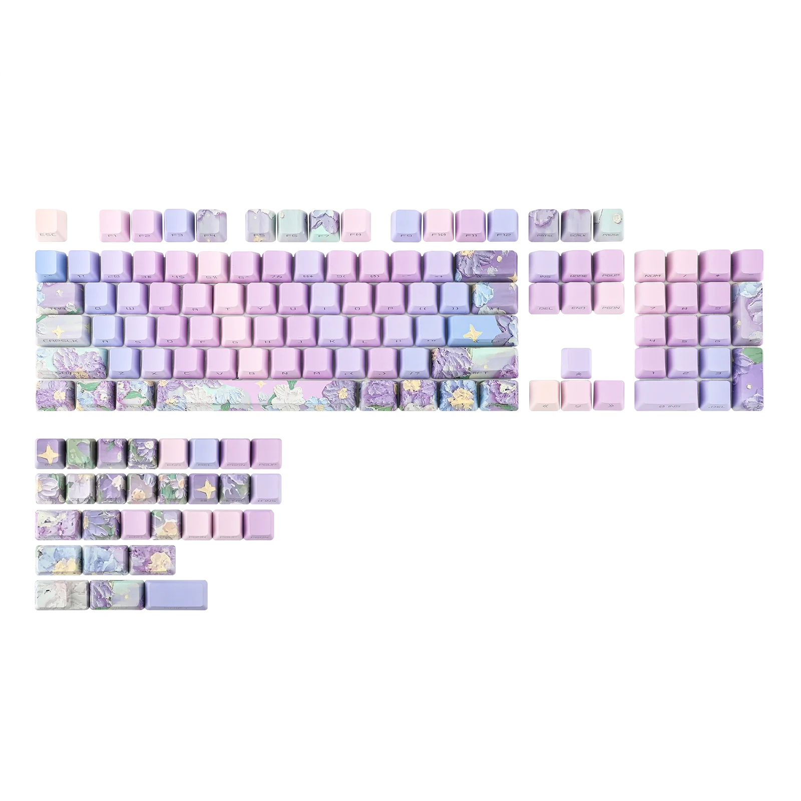 

KiiBOOM Violet Keycap Set Custom Keycap Layout 133 Keys OEM Profile PBT Full Set Oem Keycap Printing hine