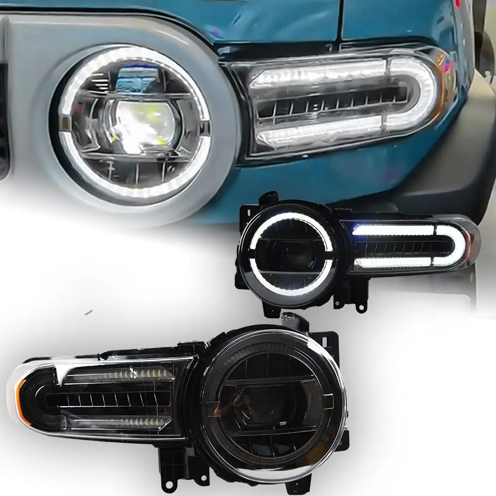 

Car For Toyota Fj Cruiser 2007-2017 Fj150 Headlights Drl Hella Led Bi Xenon Bulb Fog Lights Car Accessory Head Lamp