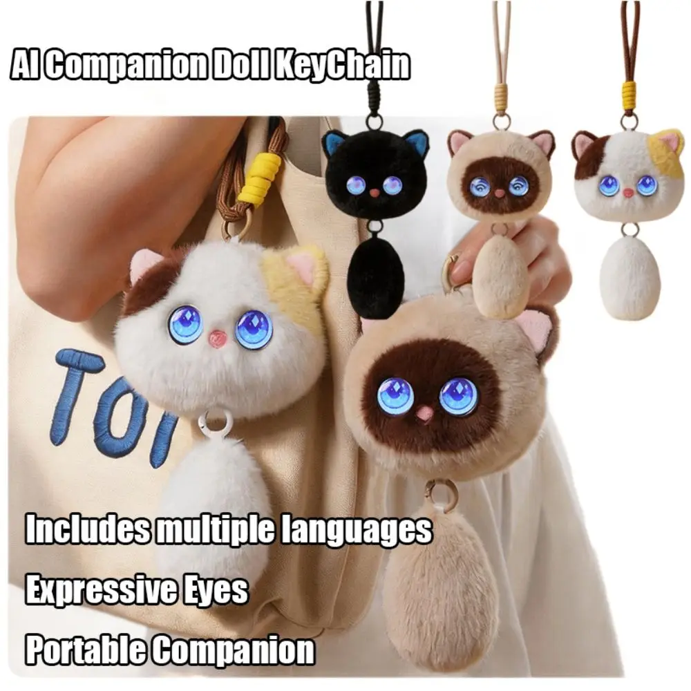AI Continuous Dialogue AI Cat Plush Intelligent Voice Communication Personal Companion AI Cat Spirit Pendant AI Cute Pets