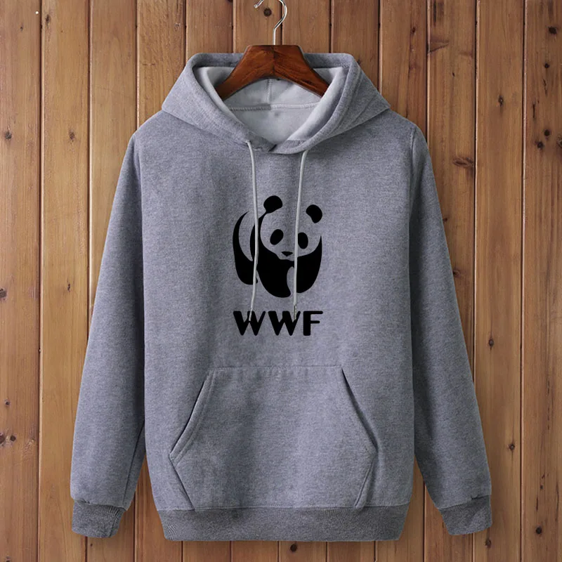 

Brand fashion tideway Men long sleeve hoodies 2021 hoodies WWF PANDA Print sweatshirt male Hipster Punk Hip-hop style