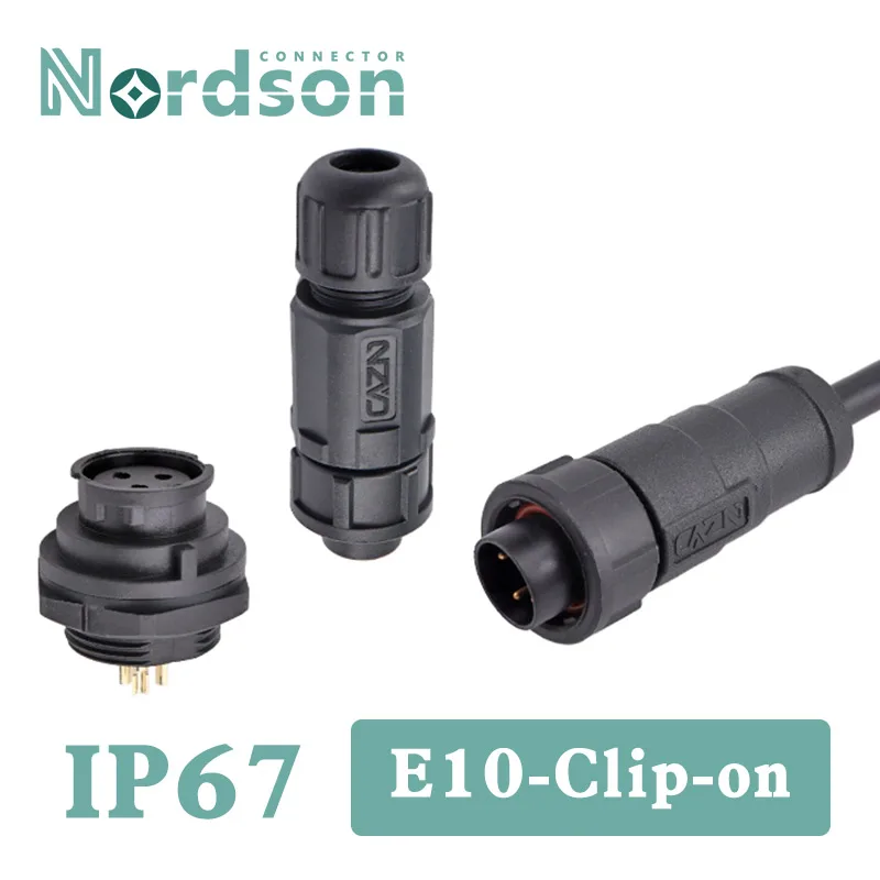 E10 PCB نوع كليب المقبس 2 3 4 5 6 7 8 دبوس لوحة نوع لحام موصل مقاوم للمياه البلاستيك ذكر أنثى التوصيل IP67 لشاشة LED
