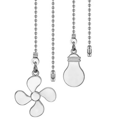 

2pcs Chandelier Ceiling Fan Pull Chains Classic Extenders Iron Decorative Pendant Lamp Fan Zipper Danglers Vintage Style
