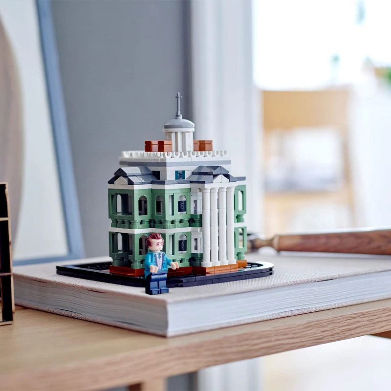 Jouet de construction LEGO 40521, Mini manoir fantôme Disney, décoration de bureau, blocs de construction pendentif, cadeau pour garçons et filles
