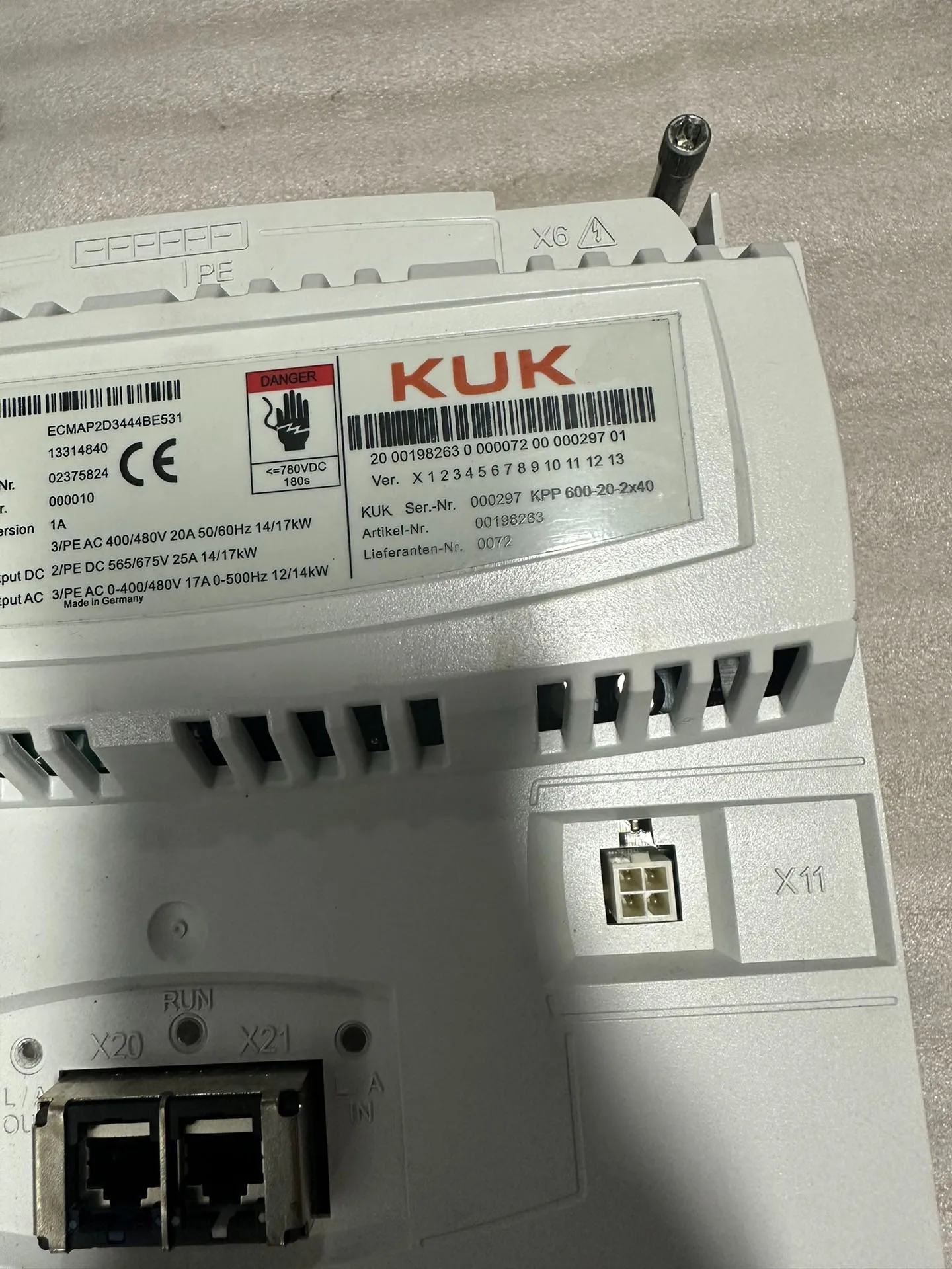 KRC4 Robot Drive KPP600-20 2x40 00-198-263 For KUKA C4 Robot