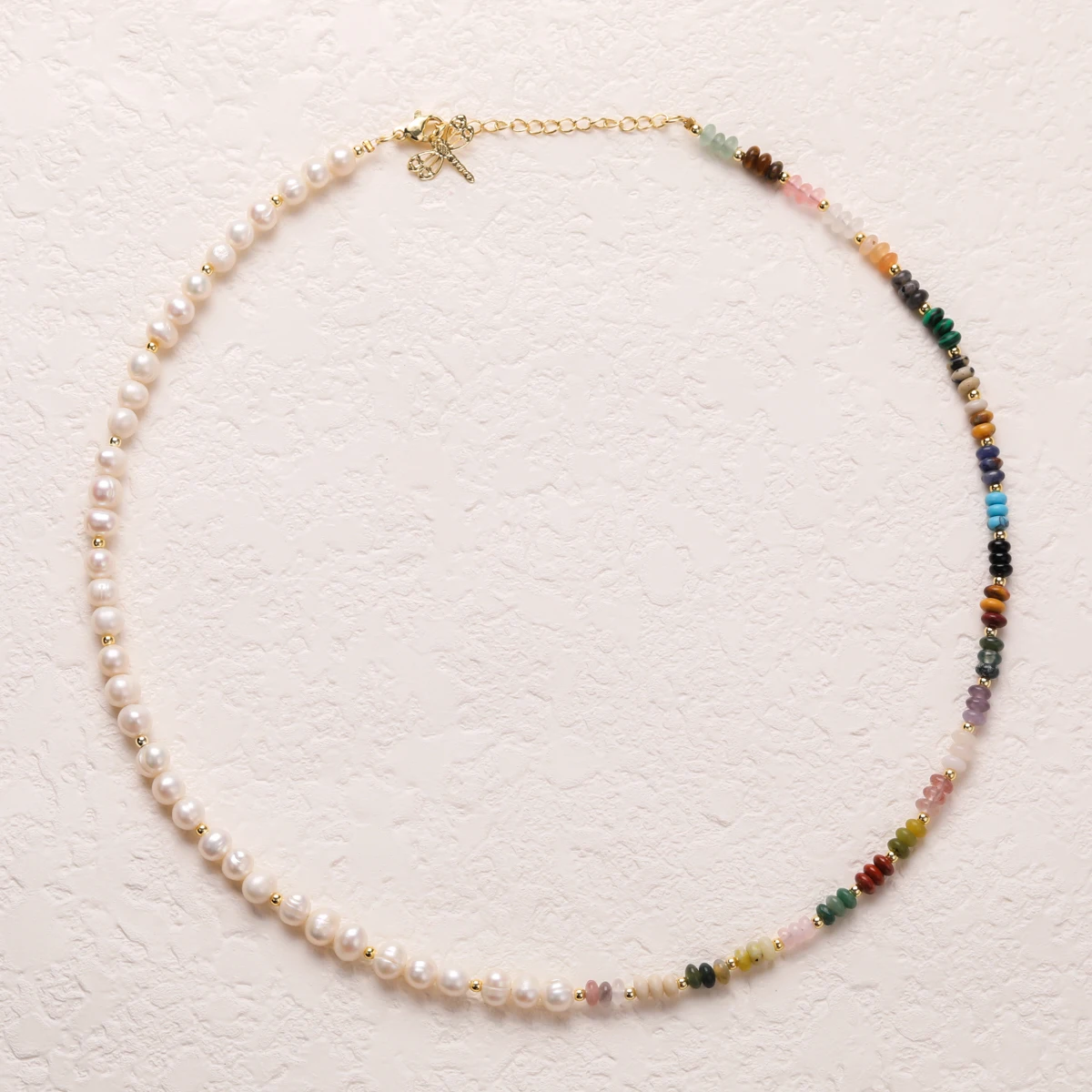 Accept Customization Boho Candy Colors Genuine Natural Stone Freshwater Pearl Jewelry Sets Necklace Bracelets for Women Gift image 5