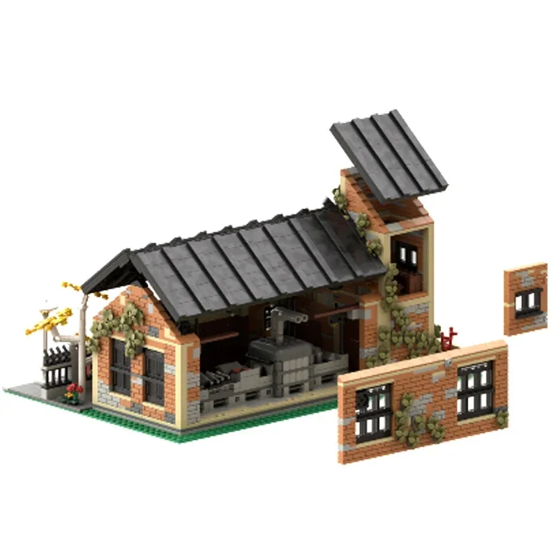 Moc Building Bricks Street View Model Old Canning Fish Factory Technology Modular Blocks Gifts Toys For Children DIY Assembly