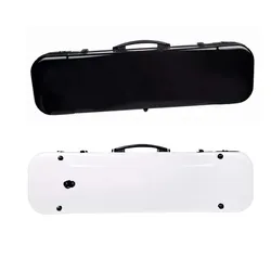 Fastshipping 4/4 3/4 Glossy Violin Case Super light Carbon fiber Square Box high quality Violin Box Violin With hygrometer