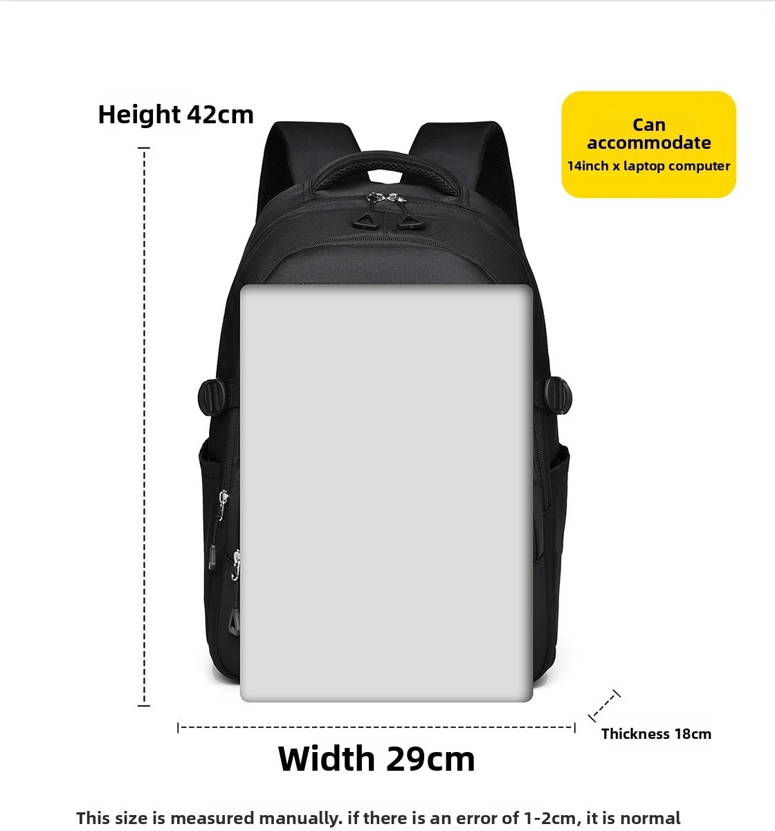 Large Capacity Simple Backpack Student School Bag for Middle High School and College Casual Daypack