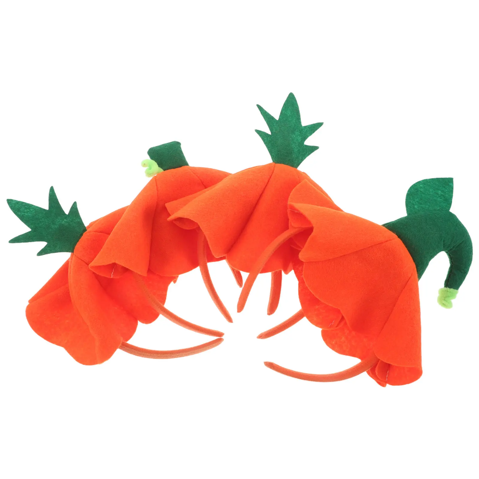 4Pcs Pumpkin Headband Children Pumpkin Top Headband Fall Festival Hair Accessories Thanksgiving Party Photo Props Costume