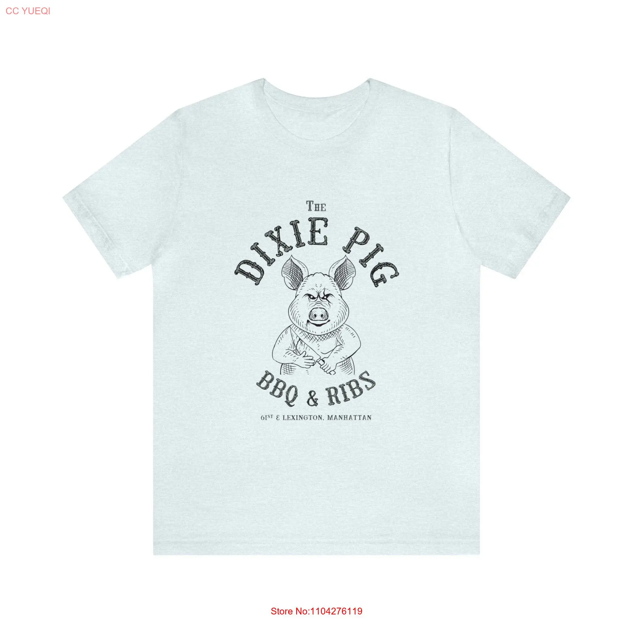 DARK TOWER The Dixie Pig Logo Vintage Feel Jersey T Shirt long or short sleeves