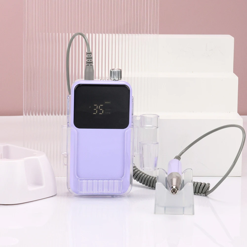 최고의 브러시리스 전기 네일 파일, 무선, 무소음, 안정적인, 긴 서비스 수명 네일 드릴 머신, 35000 RPM, 85W